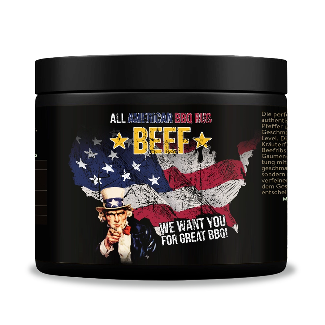 All American BBQ-Rub Beef Gewürzzubereitung, 350g Dose